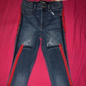 Expresse Blue denim Red stripe